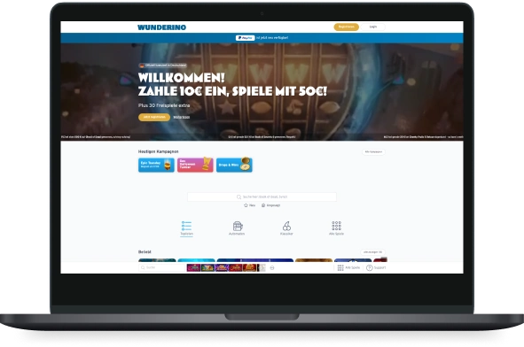 Wunderino Casino Desktop